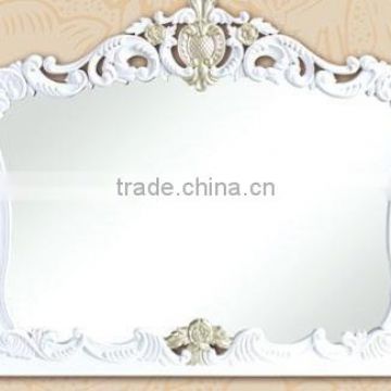 SJ-9186-9 42 1/8x51" large white decorated bathroom mirror