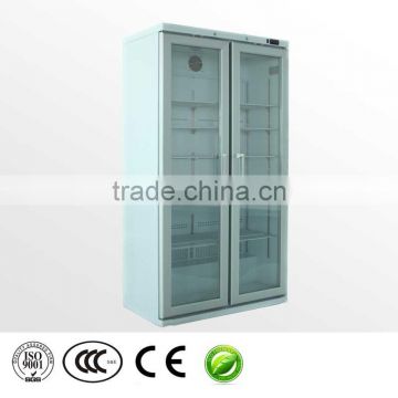 China Gold Supplier upright freezer with glass doors 2 door upright freezer upright commercial freezer
