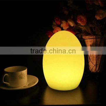 Modern Luminous Egg Shape LED Table Light Lamp with Rechargeable Battery