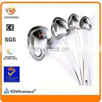 custom different sizes zinc alloy heart love shape silver souvenir spoon