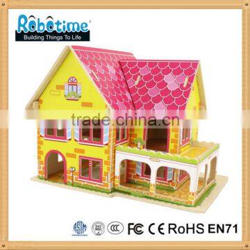 Doll house assembling puzzle toy