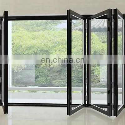 High quality customized aluminum tempered glass folding door