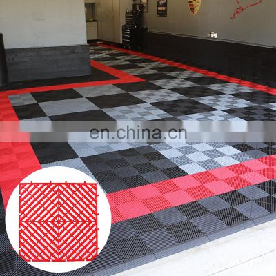 CH Factory Direct Supply Flexible Easy To Clean Drainage Vented Removeable Waterproof 40*40*3cm Garage Floor Tiles