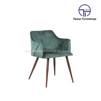Tiptop design modern fabric upholstery swivel leisure dining chair with arms