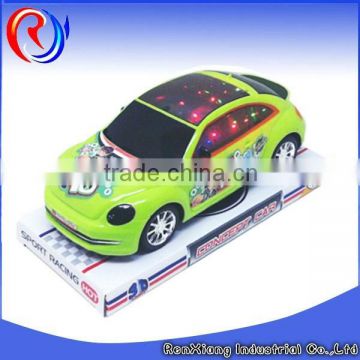 Newest high quality plastic 3 d lights friction car toy