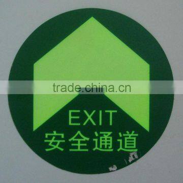 Custom sign fluorescent sticker/fluorescent warning sticker/fluorescent safety sticker