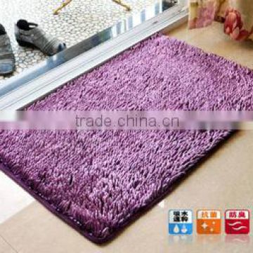 shiny chenille room mat with anti-slip base
