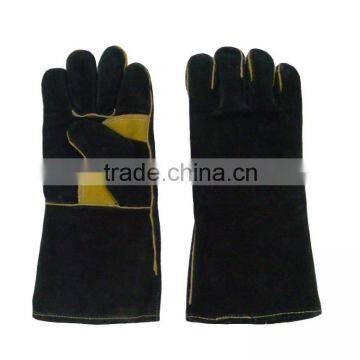Black Cow Split Leather Welding Gloves