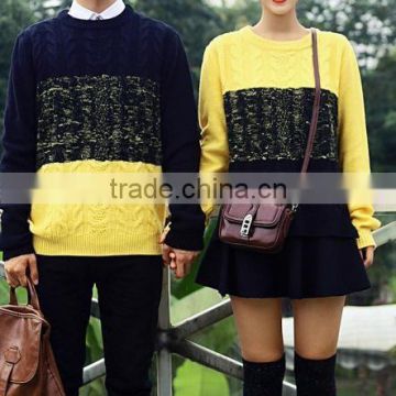 custom design couples screw knit pullover knit