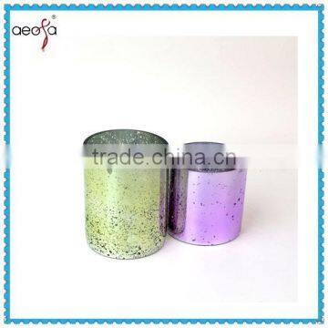 wholesale small round colored glass flower pot vase
