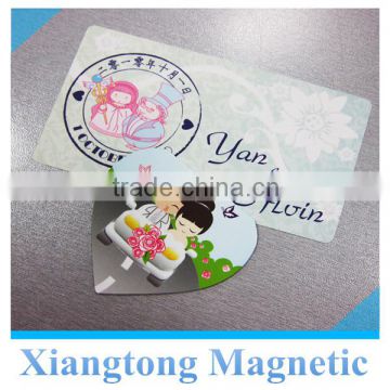 Heart Shaped Marriage Logo Folding Paper Magnetic Bookmark