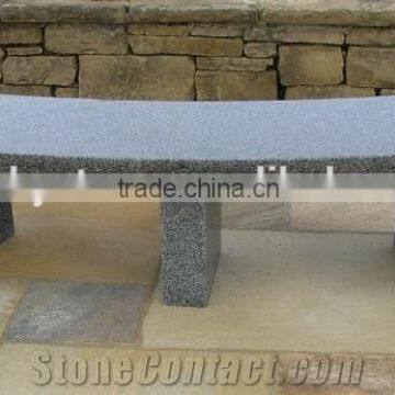 Hot Sale G654 Black Or Grey Granite Garden Bench