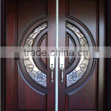 hot sell 100% Mahogany/solid Wood Door double entry door