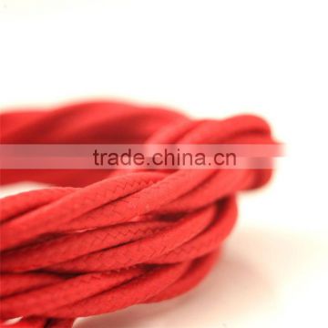 RED electrical wire braided cable 2/3 core Edison DIY pendant cord