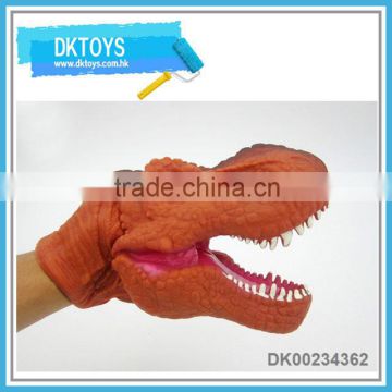 Eco-friendly soft pvc hand puppet dinosaur type