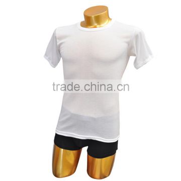 Cheap 100% Polyester White Promotional Gift Campaign T Shirt with Your Own Logo
