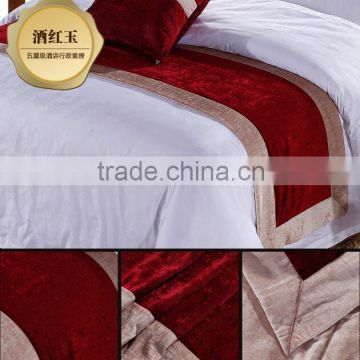 100% polyester corduroy bed scarf