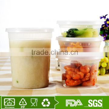Food Grade PP Disposable Hot Soup Round Packing Container