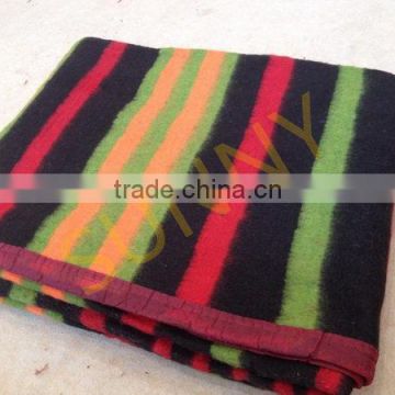 2015 Wholesale High quality stripe wool blanket