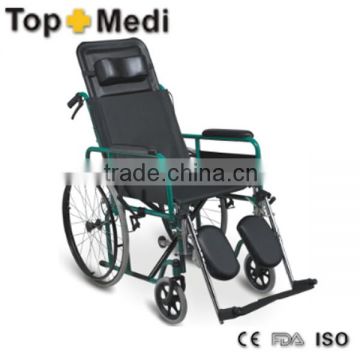 popular standard aluminium frame high back reclining wheelchair