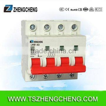 4P 3A C curve electrical Miniature circuit breaker C45 MCB