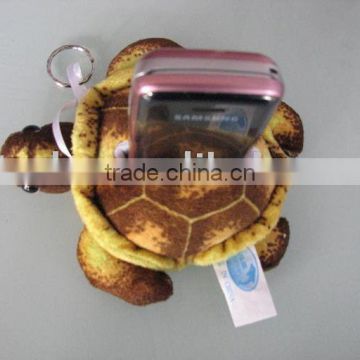 Sea turtle shaped plush toy cell phone desktop holder