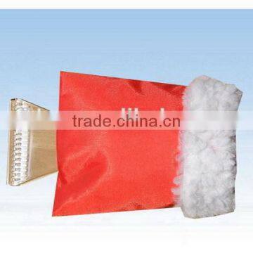 Promotional plastic waterproof ice scraper glove with warm fleece lining