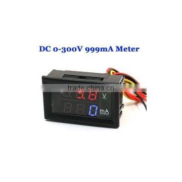 Wholesales DC 0-300V 999mA Red Blue Led Digital Volt Amp Meter