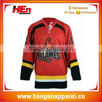 Hongen apparel cheap custom design college hockey jerseys