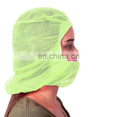 Disposable Polypropylene Hooded Caps Breathable Lightweight Non Woven Hoods