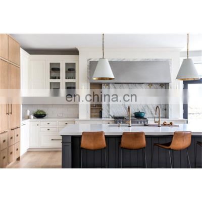 Modern white high gloss kitchen cabinet with island design new