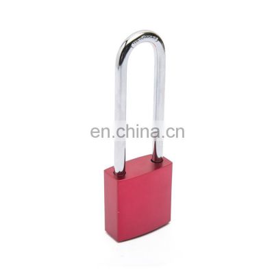 Custom Red 76mm Aluminum Shackle Safety Lockout Padlock