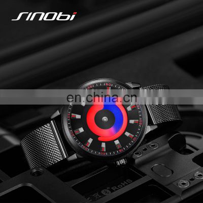 SINOBI S9820G Creative Dial Show Watch Colorful Male Wristwatch Customization Men Watch Hot Sale Chinese Watches