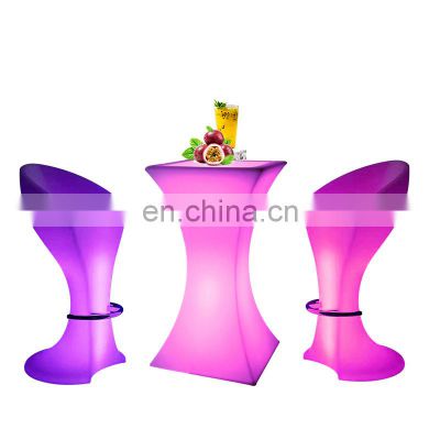 Cocktail Table Wedding Color Changing Bar Tables Modern LED Furniture Illuminated LED Bar Table and Chair Lighting Furniture