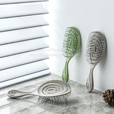 LUXE Naturals wheat straw Organic Hair Detangling Brush Bio-Friendly Detangler hair brush