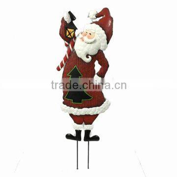 creative high quality christmas decoration metal santa figurine