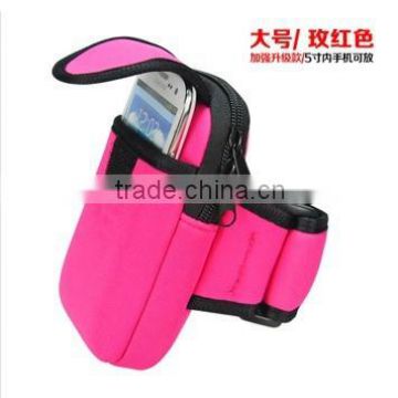 Sports running arm bag for neoprene mobile phone pouch