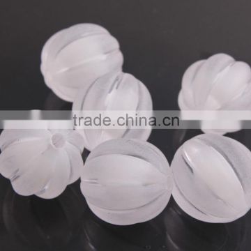 White Color Chunky Acrylic Watermelon Plastic Frost Beads in Beads Wholesales Jewerly Fashion