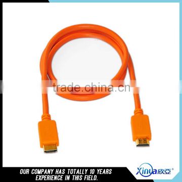 Xinya orange OEM/ODM 1.4V HDMI cable support 1080P,2160P,3D,4K with gold plated