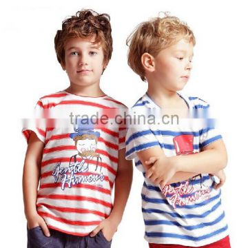 Wholesale Spring Autumn Fashion Children T Shirts Unisex Striped Short Sleeve T-Shirt Baby Boys Girls Cotton Sport Tops T Shirts