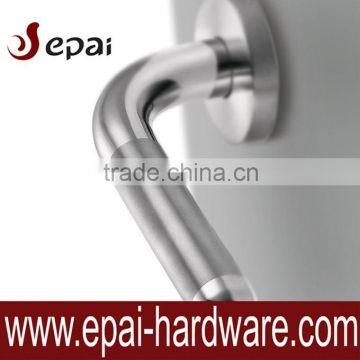 Stainless steel door lever handle hollow tube/ Stainless steel lever handle Satin+Polished/ Stainless steel door handle lock
