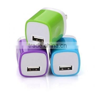 Colorful 1A US Plug AC Power Adapter Home Trave Wall 1 port USB Charger for iPhone 4 5 6 plus for Samsung HTC