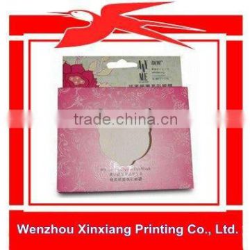 Customized Hanging Paper Cosmetic Box with diecut window