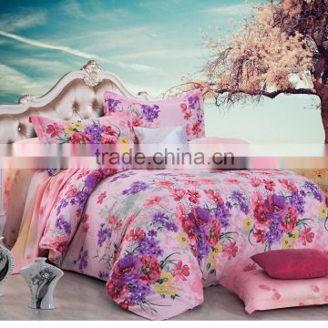 100% cotton pigment print new design wholesale cotton bedding set