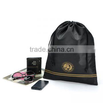 Black nylon dustproof storage bag for clothes and shoes