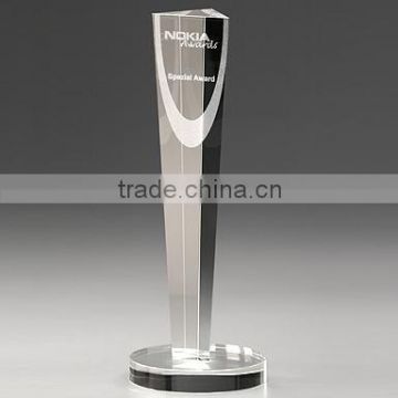Crystal Diamond Tower Clear President Award Trophy