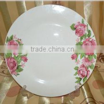 Super white porcelain round flat plate/hotel porcelain paltes /white porcelain appetizer plates