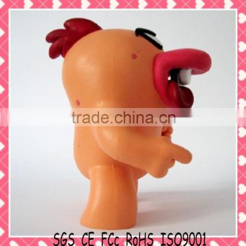 Custom design 3D cartoon vinyl figure/cartoon vinyl toys manufacturer/vinyl big duck mouth figure toys