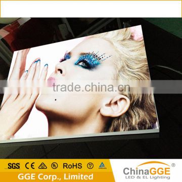 Frameless outdoor advertising light box with canvas led screen