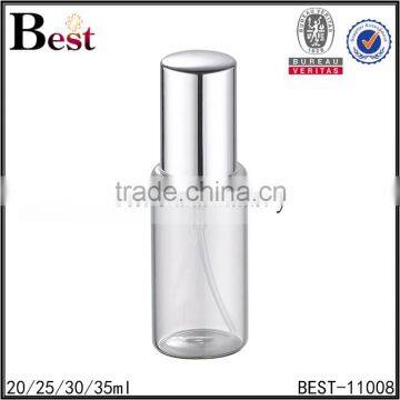 20/25/30/35ml clear surface empty glass tube bottle packaging made in china wholesale